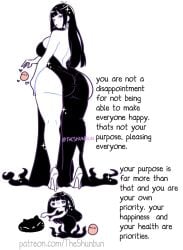 2girls advice ass big_ass big_breasts black_dress breasts chibi curvy helpful huge_ass huge_breasts original original_character same_character signature slit_dress text theshunbun thick_thighs twitter_link voluptuous voluptuous_body voluptuous_female watermark wholesome wide_hips