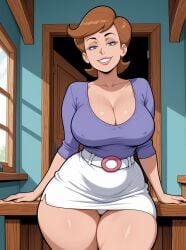 ai_generated big_ass big_breasts big_butt cartoon cartoon_character cartoon_milf cartoon_mom cleavage female indoors mature_female mature_woman milf mommy mother panties robotkesh seductive seductive_look seductive_smile solo solo_female teasing the_fairly_oddparents thick_thighs timmy's_mom upskirt white_panties wide_hips