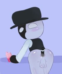 1boy artful_(die_of_death) ass ass_insertion balls booty bottomless die_of_death_(roblox) male mintivape roblox roblox_game robloxian solo_male source_request tagme vape wand