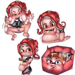 agent_8_(splatoon) digested digested_prey digestion digestion_noises female female_prey inkling inkling_girl internal kaori_(splatoon) octoling octoling_girl pillow_shading same_size_vore sequence soft_vore splatoon splatoon_(series) splatoon_2 splatoon_2:_octo_expansion swallowed_whole swallowing unwilling unwilling_prey vore vore_belly weight_gain