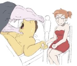 1girls 2boys bald bed body_hair chair charlie_(smiling_friends) cheating cheating_boyfriend choking chubby_male crying cuck_chair cucked_female cuckold cuckolding cuckquean dress faceless_male fat_man forced_smile forced_to_watch gay ginger glasses hairy holding_hands holding_hands_while_penetrated james_(smiling_friends) light-skinned_female light-skinned_male male_penetrated male_penetrating muscular muscular_male nerdy_female netorare ntr ponytail sitting_on_chair size_difference small_breasts smiling_friends sweat sweating tornicock under_sheets yaoi yaoi_with_female_audience yellow_skin zoey_(smiling_friends)
