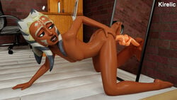 1girls 3d ahsoka_tano alien alien_girl all_fours ass ass_grab background barefoot blue_eyes breasts clone_wars completely_nude detailed_background dildo eyeliner eyes facial_markings feet female female_only groping hand_on_ass hi_res horn humanoid indoors kirelic looking_at_mirror looking_back looking_behind makeup markings masturbation mirror naked nipples nude nudity oil on_floor open_mouth orange_skin pussy reflection sex_toy shiny_skin side_view signature small_breasts soles solo star_wars tentacle tentacle_hair the_clone_wars:_season_one togruta vaginal_insertion vaginal_masturbation watermark young
