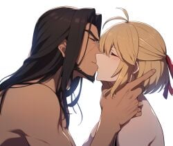 ai_generated brother_and_sister dunban_(xenoblade) fiora_(xenoblade) incest kissing