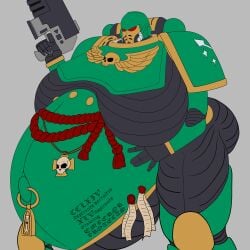 1girls adeptus_astartes big_ass big_breasts breasts_bigger_than_head english_text female female_only female_space_marine hyper hyper_belly hyper_pregnancy imperium_of_man power_armor pregnancy_tally pregnant purity_seal rule_63 salamanders_(warhammer_40k) smuggerssmuggs solo_female space_marine text warhammer_(franchise) warhammer_40k