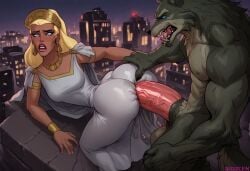 ai_generated amazon anal anal_sex anal_through_clothes anal_through_dress anal_through_skirt anthro anthro_on_human anthro_penetrating_human beast_boy blonde_hair clothes_as_condom dc dc_comics dubious_consent forced_in_fabric fucked_through_clothes fucked_through_dress fucked_through_skirt furry_male hand_on_ass hippolyta huge_cock hyper_penis milf mother penetration_through_clothes sex_through_clothes sex_through_dress sex_through_skirt through_clothes werewolf