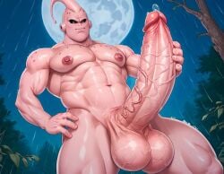 1boy abs ai_generated alien balls bara big_balls big_muscles big_pecs big_penis booster_rex daddy dilf dragon_ball dragon_ball_z ejaculation erect_nipples erection gay huge_balls huge_cock huge_muscles huge_nipples huge_pecs humanoid majin_buu male male_only masturbation muscular muscular_humanoid muscular_male navel nipples nude pecs penis pink_body solo