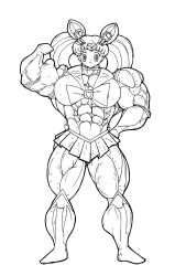 abs biceps big_breasts big_muscles bishoujo_senshi_sailor_moon breasts clothing female huge_breasts huge_muscles large_breasts large_muscles muscles muscular muscular_arms muscular_female muscular_legs muscular_thighs pecs rssam000 sailor_chibi_moon skirt