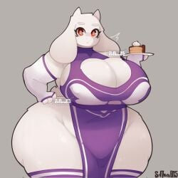 anthro ass belly big_ass big_breasts breasts cake chubby chubby_belly chubby_female chubby_girl curvy curvy_ass curvy_body curvy_female curvy_figure curvy_thighs furry goat goat_ears goat_girl goat_horns goat_humanoid hips huge_ass huge_thighs hyper_ass hyper_breasts milf mommy mother srnava thick thick_ass thick_thighs toriel undertale wide_hips