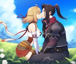 ai_generated brother_and_sister dunban_(xenoblade) fiora_(xenoblade) incest kissing