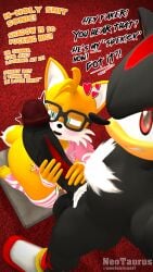 3d 3d_(artwork) anthro balls erection femboy fox gay hedgehog imminent_sex male neotaurus penis shadow_the_hedgehog sonic_(series) tails tails_the_fox