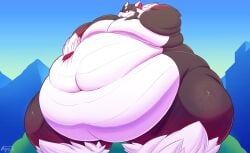 ayax_(ayaxstudio) ayaxstudio bbm big_breasts breasts cleavage furry huge_breasts male_only moobs morbidly_obese obese overweight thick_thighs wide_hips