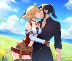 ai_generated brother_and_sister dunban_(xenoblade) fiora_(xenoblade) incest kissing