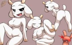 anthro bunny_maloney bunny_maloney_(character) charlotte_(bunny_maloney) featureless_breasts featureless_crotch female female_focus furry goat goat_horns male rabbit skylight_(artist) tagme