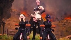 1futa 2girls 2girls1futa 3d au_ra bad_end blindfold blonde_hair blue_hair bondage bondage_mittens captured captured_heroine collar cum cum_in_mouth cum_inside defeated final_fantasy final_fantasy_xiv futanari gag handcuffs imminent_rape kisa_kha latex latex_suit mikoto_jinba misija_votyasch mittens plug_(sex_toy) plug_gag raen roegadyn roegadyn_futa stationary_restraints tied_to_pole vibrator xaela