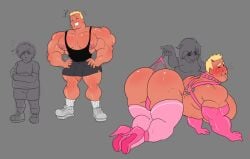 2boys bimbo bodybuilder feminized himbo kindestwizzzard