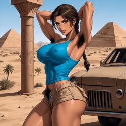 ai_generated armpit_hair athletic_female big_breasts deergirlfit excessive_pubic_hair hairy hairy_armpits hairy_pussy lara_croft lara_croft_(classic) lara_croft_(l.a.u.) muscular muscular_female pubic_hair strong_woman tomb_raider tomb_raider_(l.a.u.) tomb_raider_remastered