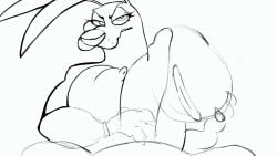 2023 animated canine courage courage_the_cowardly_dog courage_the_cowardly_dog_(character) doodle dorkinhorkin fondling_breast frustrated handjob large_breasts largerartz transgender