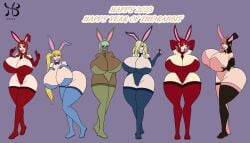 bimbo bimbofication crossover emerald_sustrai fairy_tail flare_corona fullmetal_alchemist_brotherhood hiastobasement_(artist) hourglass_figure lucy_heartfilia neo_(rwby) olivier_mira_armstrong pyrrha_nikos rwby twintails