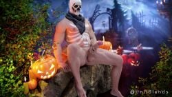 abs bara epic_games fortnite fortnite:_battle_royale gay male male_focus male_masturbation masturbation penis shorter_than_30_seconds skull_trooper tagme video