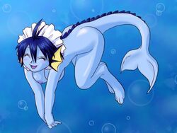 anthro blue_skin breasts closed_eyes color eeveelution female female_only nintendo nipples nude pokémon_(species) pokemon pokemon_(species) pokemon_rgby purple_bonus solo tagme underwater vaporeon