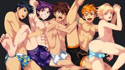 5boys abs bulge camp_buddy feet gay hiro_akiba hunter_springfield keitaro_nagame male_only natsumi_hamasaki twink underwear yaoi yoichi_yukimura