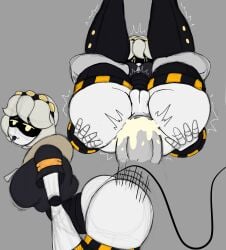 anal ass big bottomless breasts cock cum_in_ass dronesv female girl huge male male/female murder murder_drones penis robot sex teasing thesushisenseigeneralanal topwear twerking v_(murder_drones)