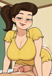 ai_generated cumshot disventure_camp grett_(disventure_camp) grinding_on_penis odd_nation_cartoons