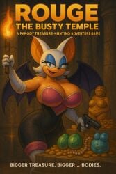 1girls ai_generated cleavage fake_game female fully_clothed gem gold_(metal) huge_breasts jewelry large_breasts rouge_the_bat solo sonic_(series) sonic_the_hedgehog_(series) treasure venus_of_willendorf