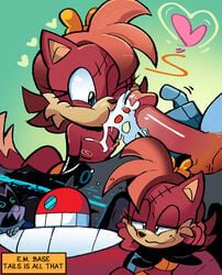 anthro balls cum cum_in_mouth daydream dream fiona_fox flat_chest kingraam nipples oral sonic_(series) sonic_the_hedgehog_(series) tails