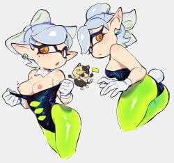 1girls ass breasts female inkling marie_(splatoon) splatoon tagme topless zambiie