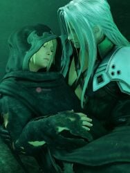 2boys blonde_hair cloud_strife final_fantasy final_fantasy_vii gay male sephiroth white_skin