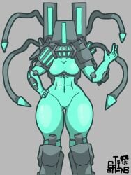 blue_skin female female_only machine mindflayer_(ultrakill) robot_girl thick_thighs ultrakill