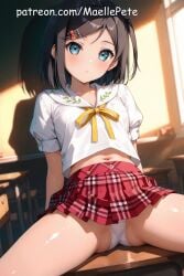 adorable ai_generated ass beautiful beauty belly belly_button black_hair blue_eyes blush blushing_at_viewer breasts cute cute_face embarrassed embarrassed_nude_female female girl girly hentai_ouji_to_warawanai_neko human long_hair looking_at_viewer love maellepetite naked nude nude_female petite petite_body petite_breasts petite_female pose pussy ribbon school school_uniform schoolgirl schoolgirl_uniform shy skirt small_breasts tsutsukakushi_tsukiko vagina