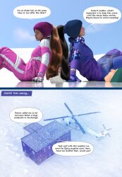 freezing fur_scarf hair_fetish hairjob hairjob_heaven ski_suit tickle_torture tickling