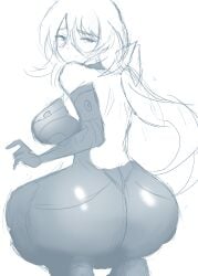 back_view bending_over big_ass covertwhis84229 female female_only honkai:_star_rail hoyoverse mihoyo natasha_(honkai:_star_rail)