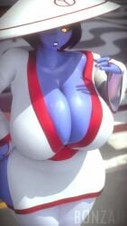 1girls animated big_breasts bonzai3d huge_breasts tagme tau video warhammer_(franchise)
