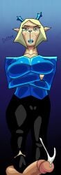 big_breasts carol_holiday chszan_chan deltarune deltarune_chapter_4 looking_down milf stepped_on stepping_on_penis tagme