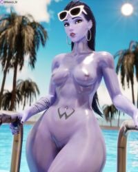 1girls 3d absurd_res breasts female female_only hi_res highres hips nemesis_3d overwatch pool pussy shiny_skin sunglasses sunglasses_on_head tattoo thick_thighs thighs wet wet_hair wet_skin wide_hips widowmaker