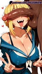 1boy 1girls 2025 ai_generated artist_name bar_censor big_breasts big_breasts big_chest breasts breasts breasts bust busty chest cleavage clothed_female_nude_male cock dark-skinned_male dark_skin dick double_v electroworld erection female foreskin heart hi_res high_quality high_resolution highres huge_cock interracial large_breasts large_penis motion_lines off_shoulder ooki_rinka open_mouth ore_ga_kanojo_o_okasu_wake patreon patreon_username penis penis_awe penis_on_face precum sailor_collar school_uniform serafuku stable_diffusion straight testicles tongue tongue_out transparent_background trembling twitching_penis uncensored v veins veiny_penis w watermark