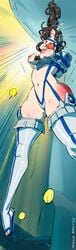 1girls areolae arms_behind_back ball_gag ballgag bdsm black_hair bondage bound breast_bondage breasts cameltoe cry crying crying_with_eyes_open elijah_pink erect_nipples feet female female_only gag junketsu kill_la_kill kiryuuin_satsuki navel nipple_piercing nipples red_ass solo spanked suspension tennis_ball thighhighs tied_hair torture watermark