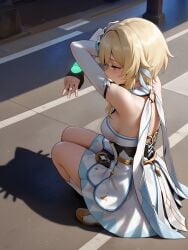 1girls ai_generated clothing genshin_impact lumine_(genshin_impact) sexy