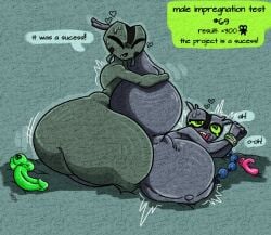 2boys alien anal anal_beads anal_sex ass ass_bigger_than_head bed bedroom ben_10 big_ass big_belly big_butt blue_background bubble_butt cartoon_network closed_eyes cum cum_in_ass cum_inside cumflated_belly cumflation cumshot curvaceous curvy curvy_figure dialogue dildo ejaculation english_text excessive_cum experiment femboy femboy_on_femboy galvan_(ben_10) gay girly green_sclera handcuffed heart huge_ass hung_trap impregnation male male_impregnation male_only on_bed on_side open_mouth orgasm pleasure_face sex_toy splits stomach_bulge sweat sweating text thick_thighs tongue tongue_out torururuu voluptuous voluptuous_male wide_hips