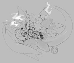 animal_genitalia dragon dreamy_(artist) erection fan_character feral fire flaming_horn genital_slit genitals hi_res imperial_dragon_(lol) league_of_legends male mythological_creature mythological_scalie mythology penis riot_games scalie size_difference smolder_(lol) tapering_penis tencent yordle