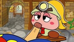 1boy 1boy1girl 1girls 2024 accurate_art_style animated background_music blonde_hair blowjob blowjob_face blue_clothing bordeaux_black brokenrobot cum cum_in_mouth cum_in_throat cum_on_face day deepthroat edit evilzorak fellatio female gamecube goomba goombella headgear helmet hi_res human interspecies italian lamiva lecheryamoreva male mario mario_(series) moaning night nintendo on_model overalls paper_mario paper_mario:_the_thousand-year_door ponytail red_clothing red_neckwear scarf sharp_teeth sound swallowing swallowing_cum tagme video
