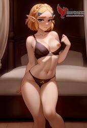 1girls 2d ai_generated ass big_ass big_breasts blonde_hair braid breasts cleavage erophoenix female female_focus full_body hairclip jewelry nipples nude pale_skinned_female patreon_username pointy_ears princess_zelda smile solo solo_female sweat tattoo the_legend_of_zelda thick thick_thighs uncensored