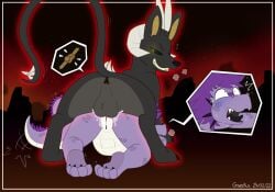 anal anal_knotting anal_sex anthro beltempest black_sclera black_tongue bodily_fluids canid canid_demon canine canis claws cutaway demon domestic_dog duo female feral forced graedius_(artist) green_eyes hair hellhound horn knotting lizard male male/female mammal markings mythological_canine mythological_creature mythology penetration pictogram purple_body purple_hair questionable_consent rape reptile scale_markings scales scalie sex short_stack stomach_bulge sweat tongue yellow_eyes zullie_(graedius)