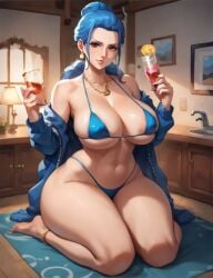 ai ai_assisted ai_generated bikini character_request child_bearing_hips clothing drinks female female_only huge_ass huge_breasts huge_thighs looking_at_viewer milf one_piece seductive suggestive superbotux wide_hips