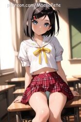 adorable ai_generated ass beautiful beauty belly belly_button black_hair blue_eyes blush blush blushing_at_viewer breasts cute cute_face embarrassed embarrassed_nude_female female girl girly hentai_ouji_to_warawanai_neko human long_hair looking_at_viewer love maellepetite naked nude nude_female petite petite_body petite_breasts petite_female pose pussy ribbon school school_uniform schoolgirl schoolgirl_uniform shy skirt small_breasts tsutsukakushi_tsukiko vagina