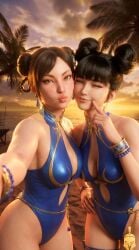 2girls 3d _spartan_gamer ai_generated big_ass big_breasts big_thighs breasts capcom chun-li chun-li_(street_fighter_6) crossover curvaceous curvy curvy_figure eve_(stellar_blade) female hips huge_ass huge_breasts huge_thighs large_ass large_breasts large_thighs light-skinned_female light_skin mature mature_female selfie slim_waist stellar_blade street_fighter street_fighter_6 the_spartan_gamer thick thick_hips thick_legs thick_thighs thighs voluptuous waist wide_hips wide_thighs