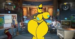 banana female female_only fortnite fruit_humanoid huge_breasts huge_thighs malhare_(artist) peely